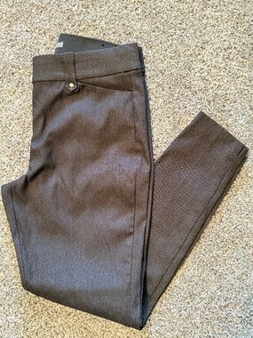 Maurices skinny cropped black grey herringbone slacks ladies size medium regular